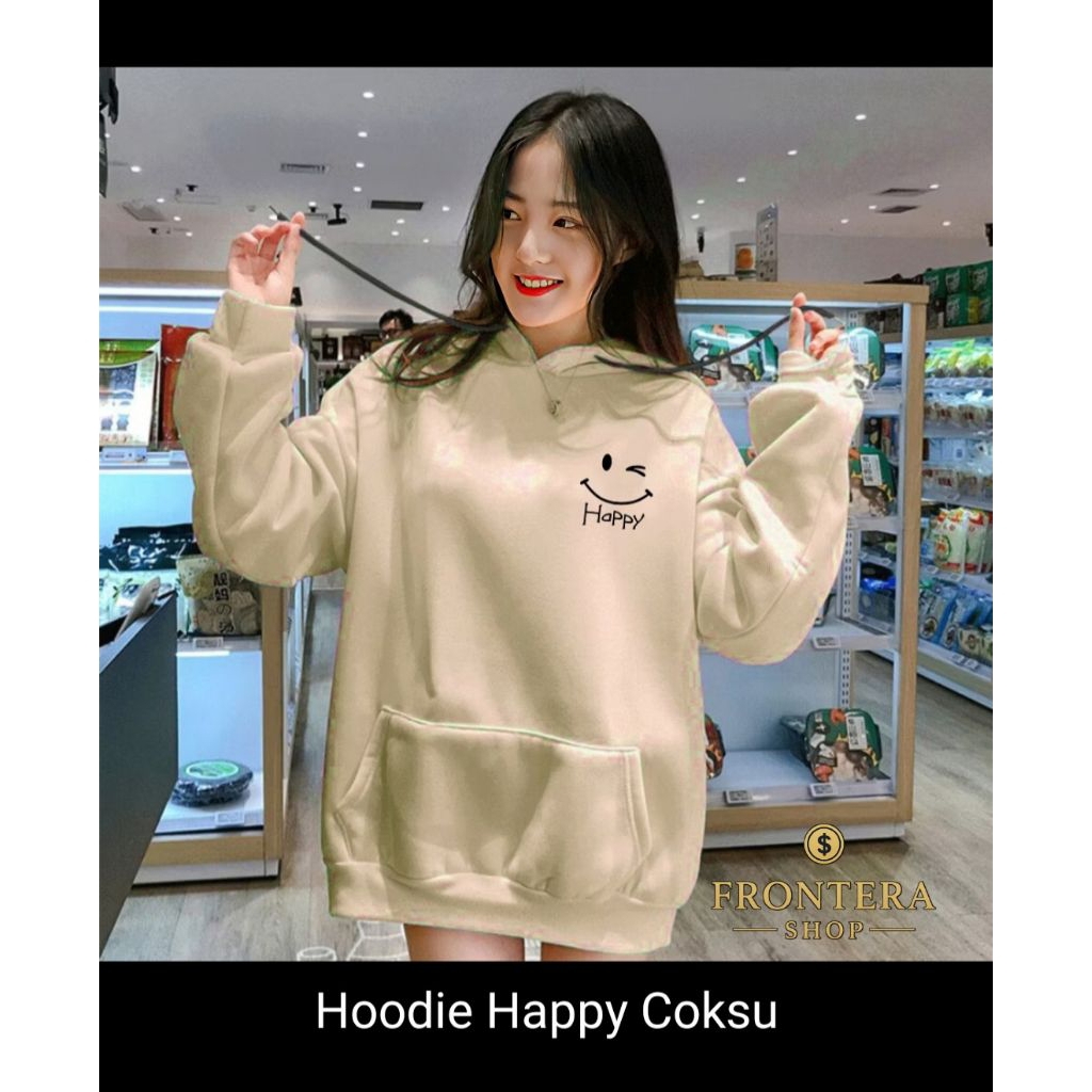 Hoodie Wanita Korean Style Oversize | Sweater Cewek Hangat Kekinian Ala Korea