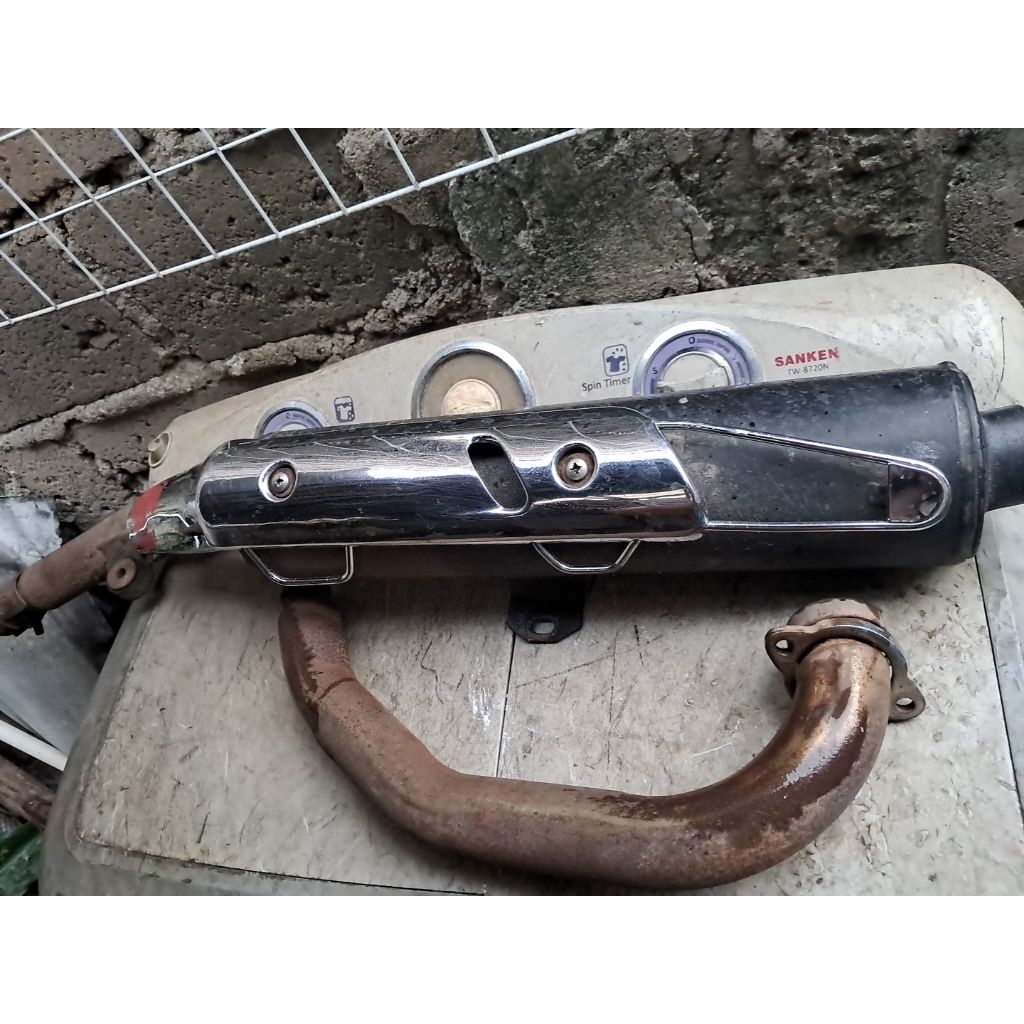 Knalpot scorpio skorpio z 225cc z 225 original ori copotan standar fullsystem fullset tinggal pasang