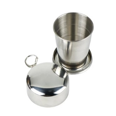 Gelas lipat STAINLESS Gantungan Kunci Gelas Lipat Camping / Gantungan Kunci Gelas Lipat Stainless St