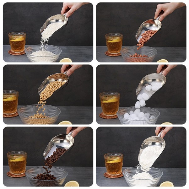 SENDOK SEKOP ES BATU STAINLESS TEBAL DIAMETER 13 CM | SEKOP ES | SEKOP TEPUNG | SEKOP BIJI KOPI | SE