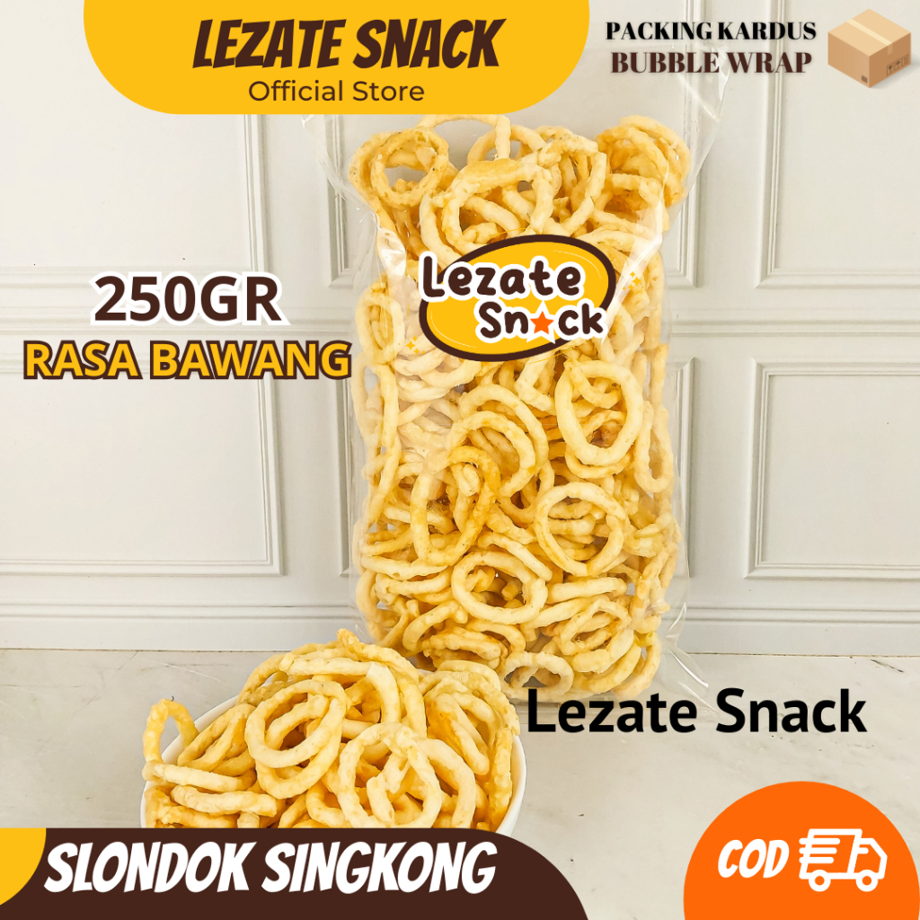 Slondok Bawang Jogja 250GR Kiloan Murah Renyah Enak / Slondok Singkong Khas Magelang Lanting Kebumen