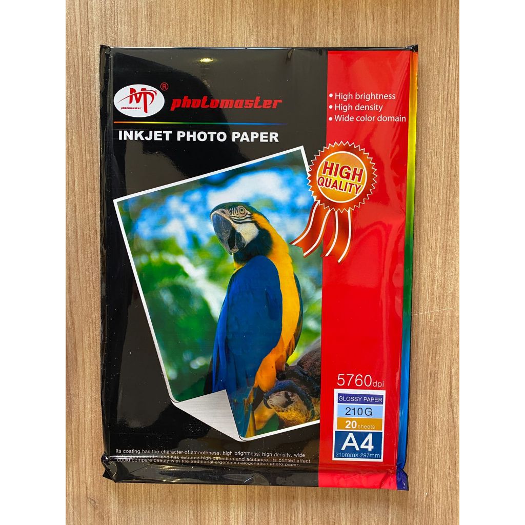 

Kertas Foto A4 Photomaster 20 Lembar Berat 210 Gram