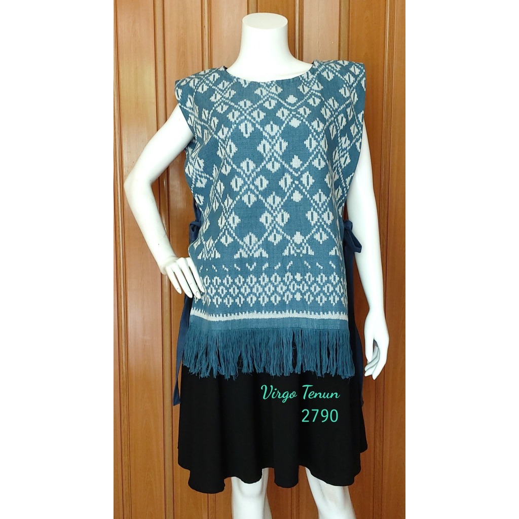 Vest / rompi tenun Rote Ndao pewarna alam, NTT