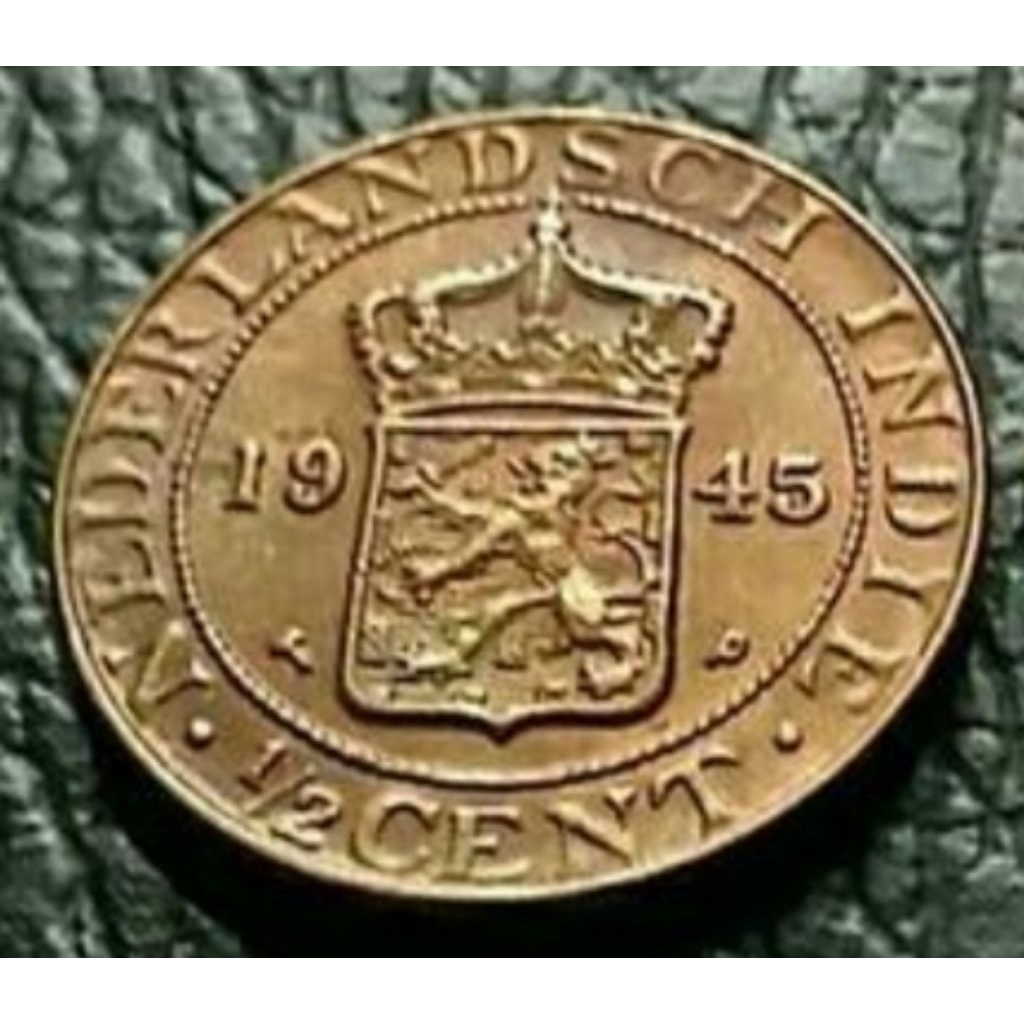 uang kuno setengah cent nederlandsch indie