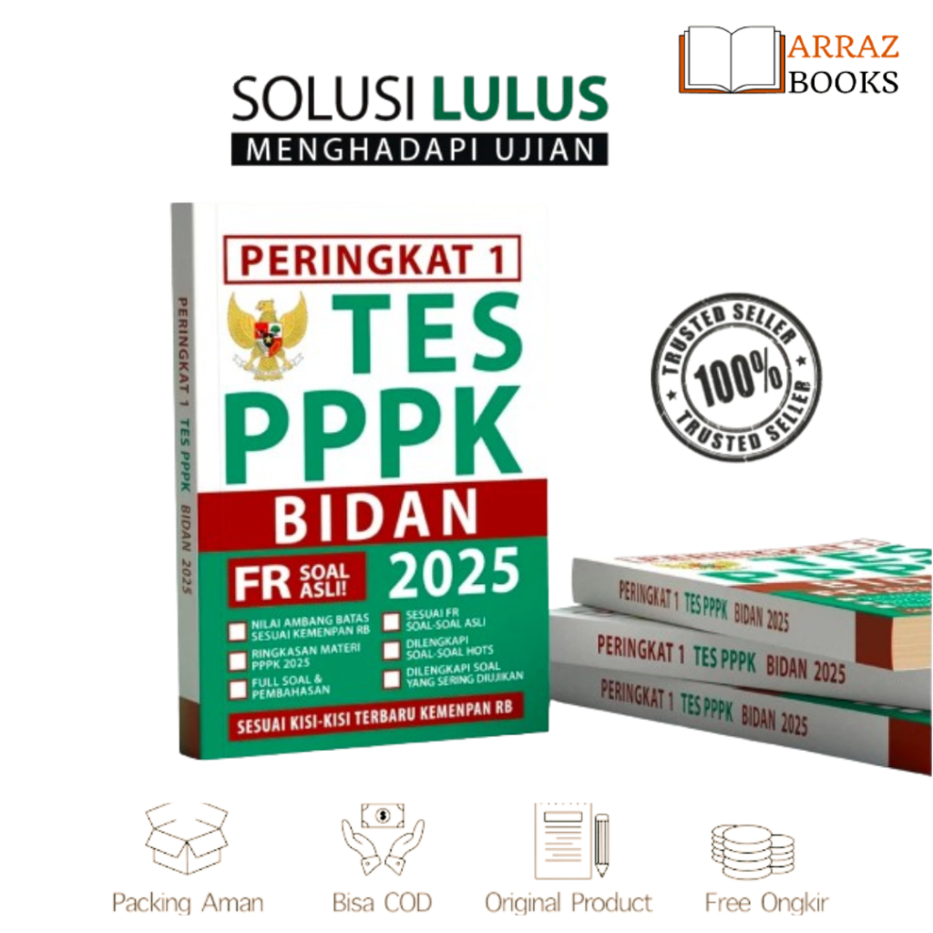 Buku Peringkat 1 Tes Pppk Bidan 2025 Buku PPPK BIDAN 2025 - Soal PPPK BIDAN 2025 - Buku Original Soa