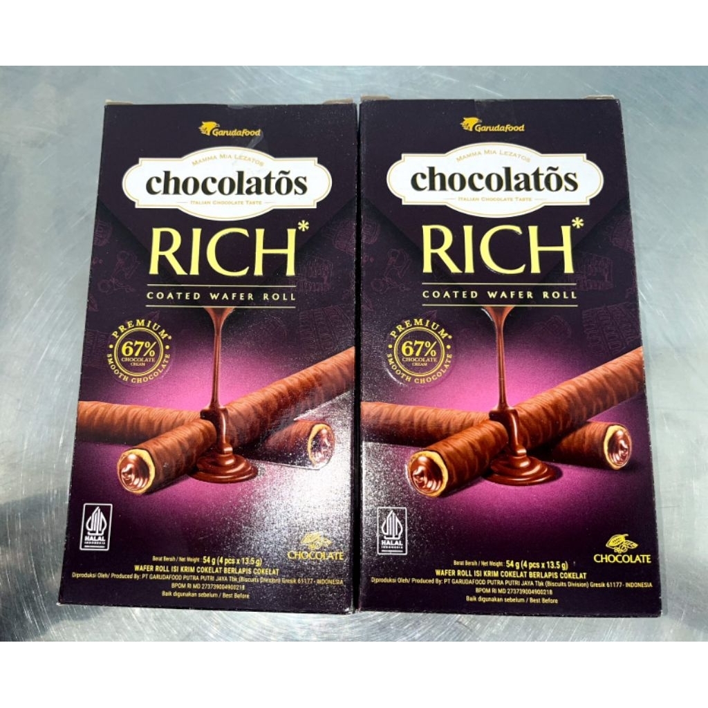 

Chocolatos Rich wafer roll 4x13.5gr