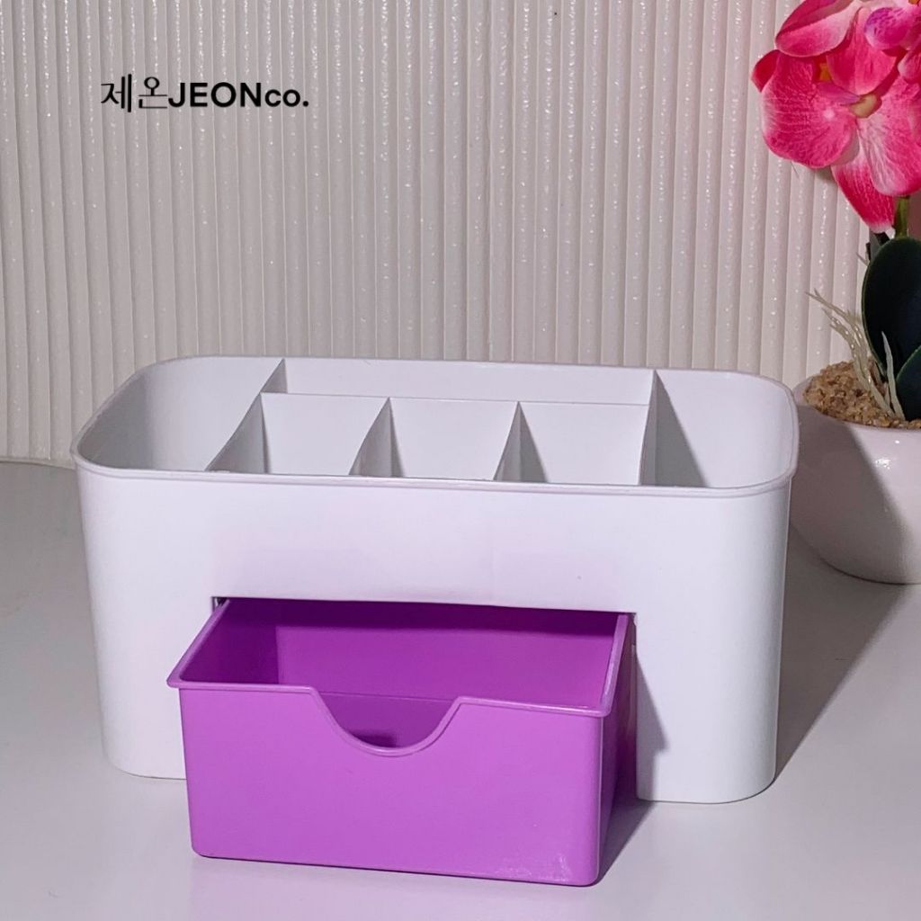 Grosir Paket Hemat Dispenser Beras Trilins & Rak Kosmetik Mini Tempat Penyimpanan Praktis Serbaguna