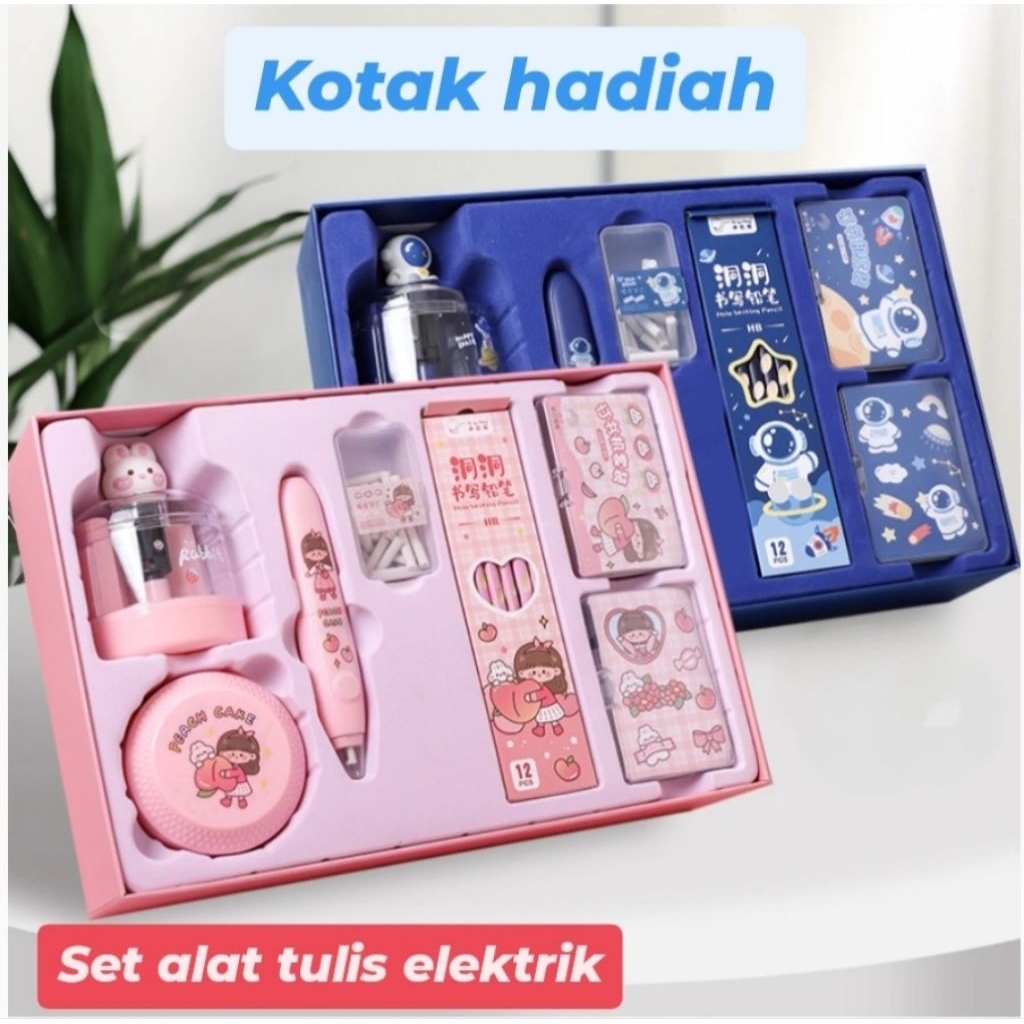 

Set alat tulis elektrik / set hadiah alat tulis eletrik / alat tulis sekolah / alat tulis anak