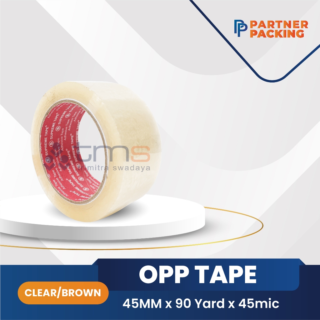 

Partner Packing LAKBAN / OPP TAPE CLEAR/BROWN 45MM X 90Yard X 45MIC