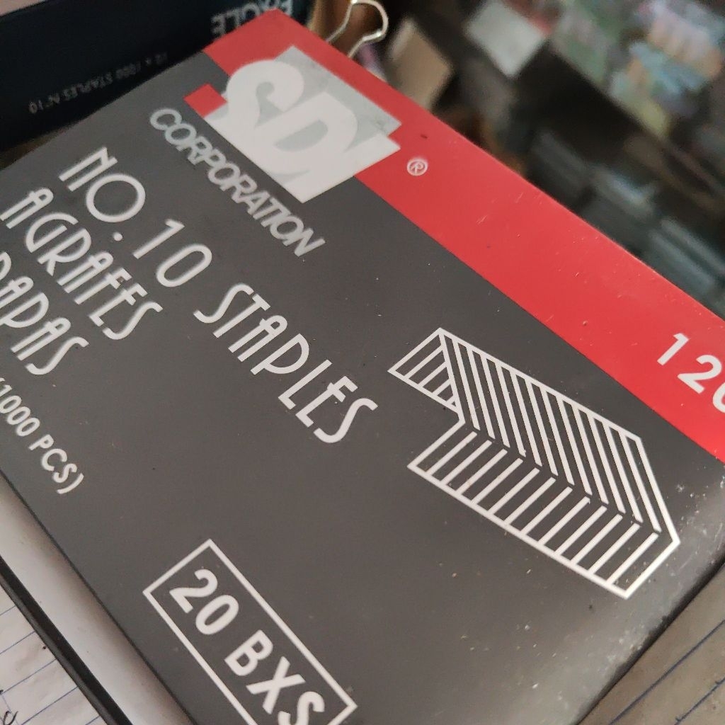 

isi staples sdi no 10 1 pak 20 box kecil