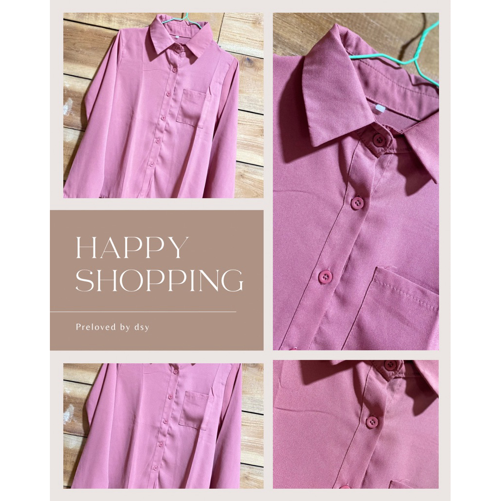 preloved kemeja pink