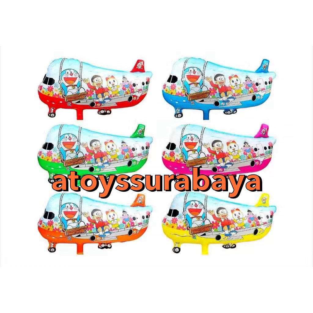 PESAWAT BIASA DORAEMON (BALON GAS/FOIL/TERBANG/KARAKTER)