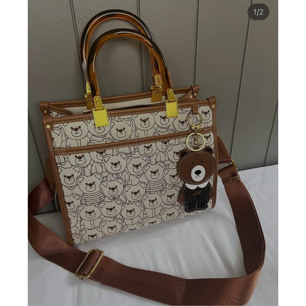 New ready stok tas kanvas ttwn bear ori bkk