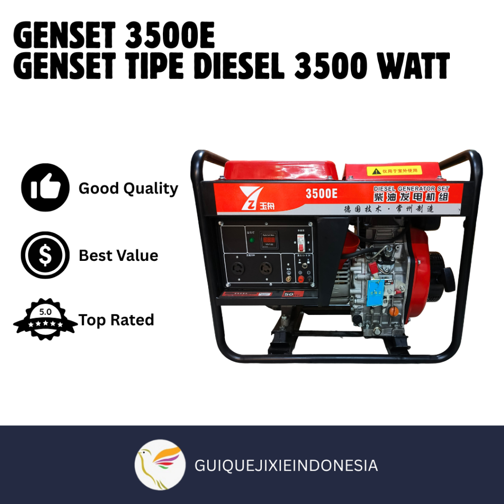 Genset 3500E Genset Tipe Diesel Solar 3500W Watt