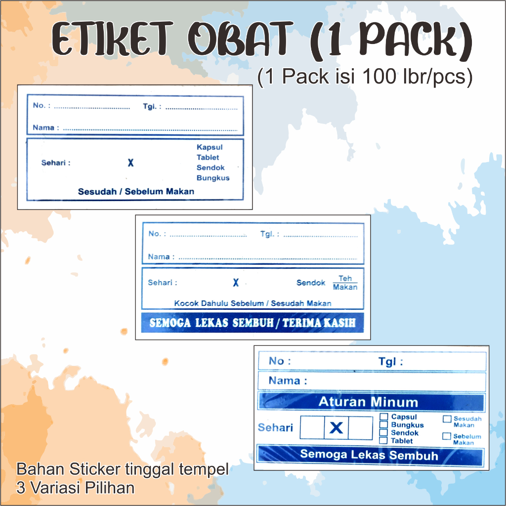 

Etiket Obat , Lebel Obat, Lebel Sirup, Stiker Sirup, Obat Luar, Lebel Obat