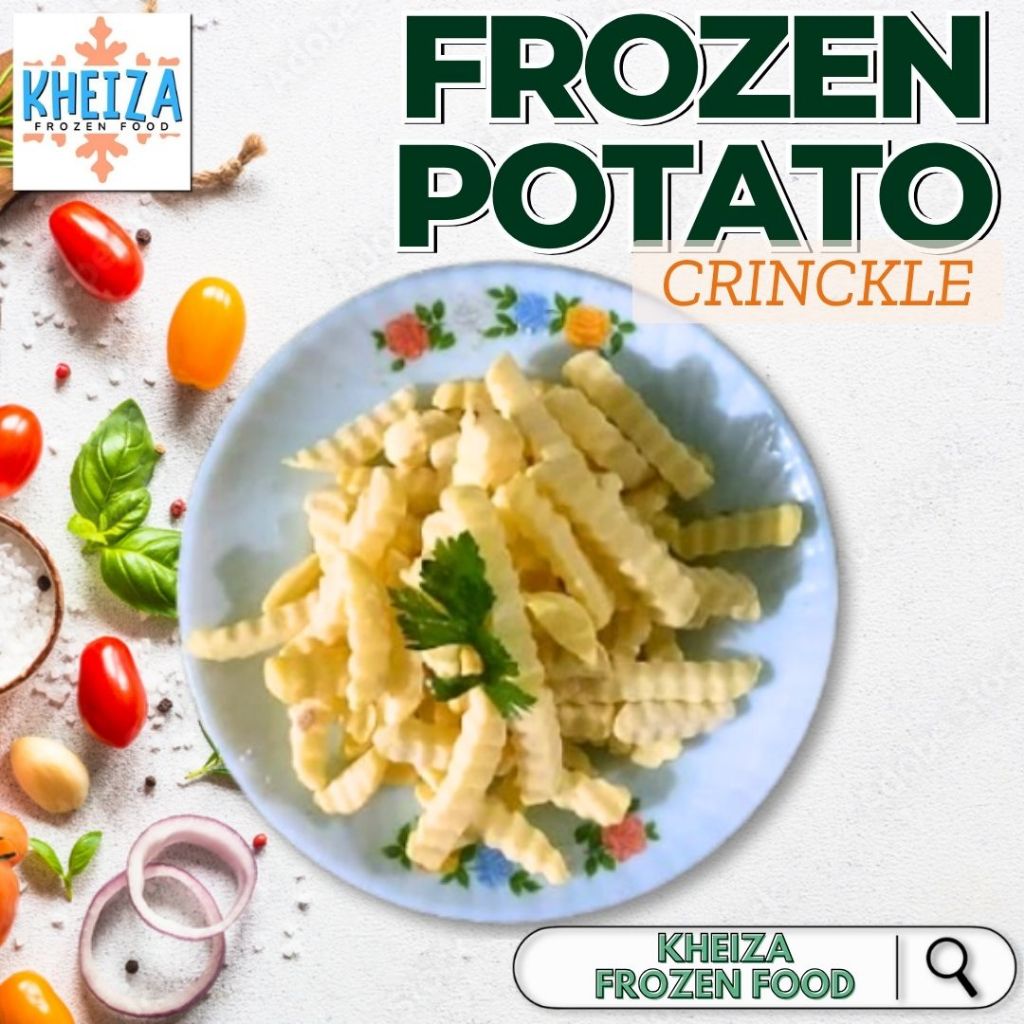 

Kentang Beku Gelombang ZigZag - Potato Crinkle Krinkle 500gram 1KG 2,5KG Siap Goreng - Kheiza Frozen