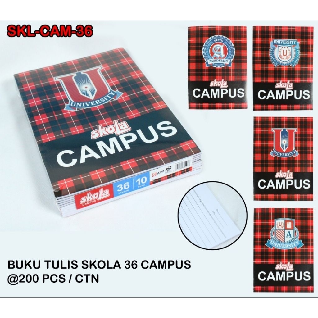 

Buku Tulis Skolah Campus 38 Lembar (10 Pcs)