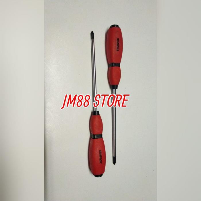 Obeng stamvick 6 inch plus minus gagang karet // Obeng panjang 12 inch