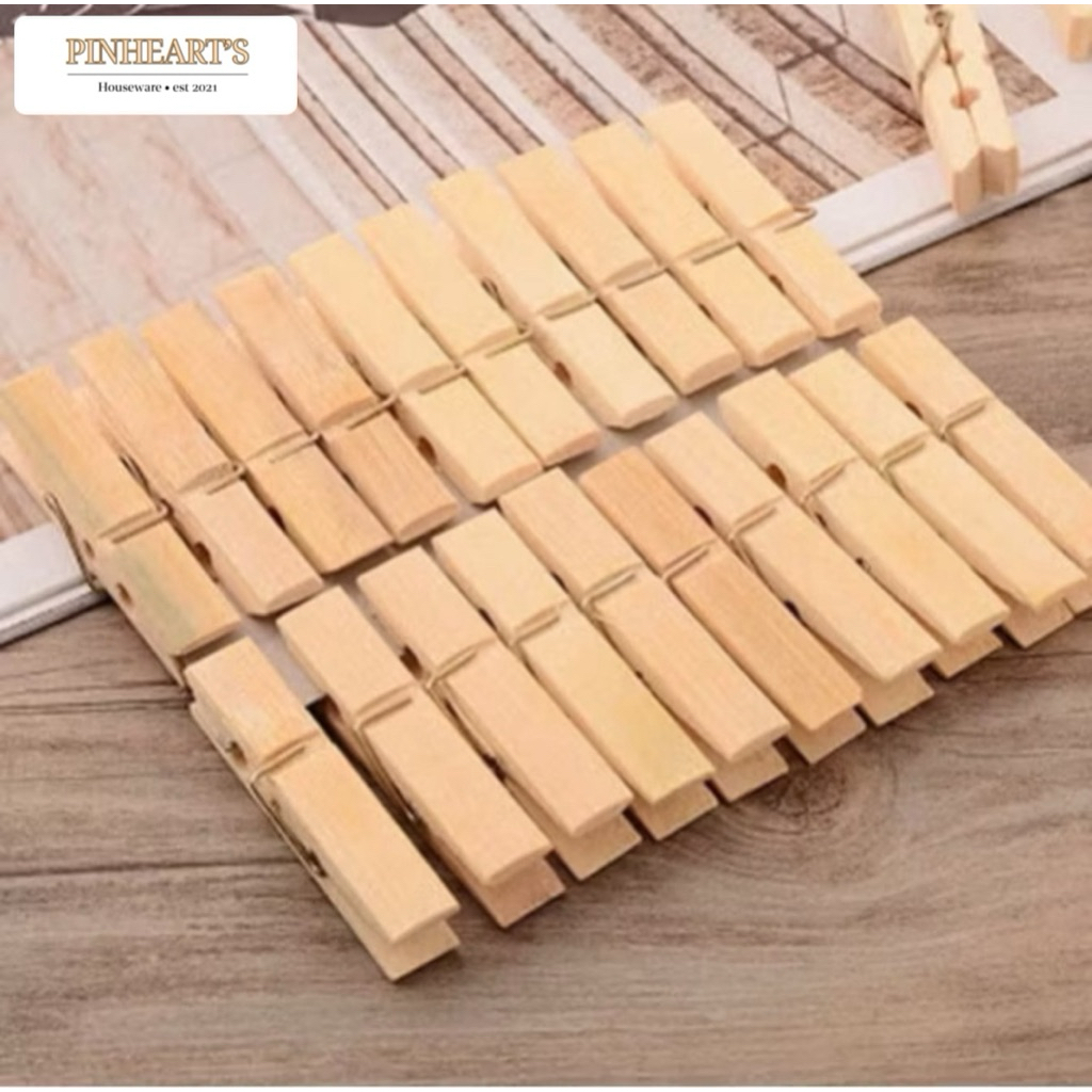 JEPITAN BAJU / JEPITAN JEMURAN / JEPITAN KAYU BAMBU UKURAN 7CM ISI 20PC | JEPITAN JEMURAN