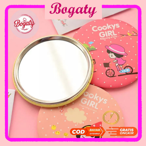 BG KACA CERMIN MINI BULAT KARAKTER/BULAT TRAVEL MINI KACA/DOMPET TAS SOUVENIR