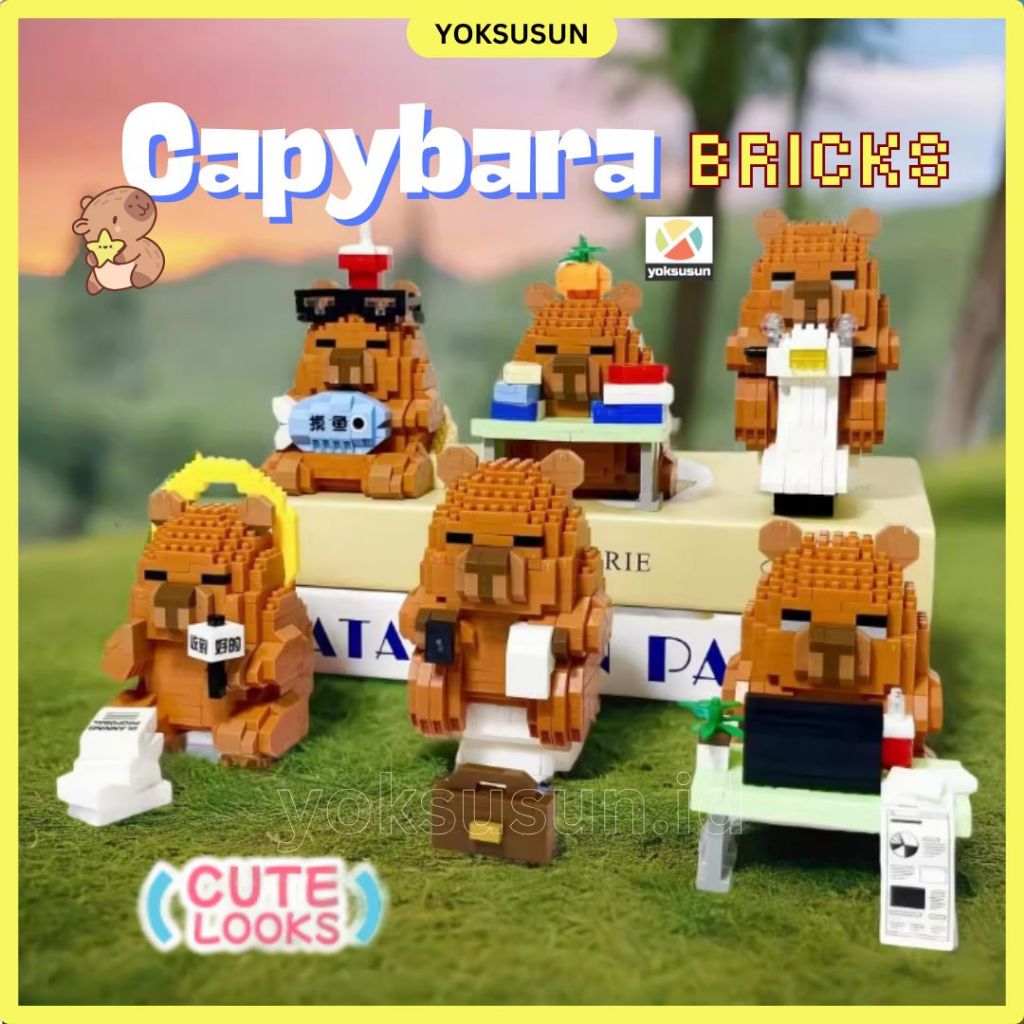 Yoksusun - (NEW) Micro Brick Lucu Capybara Cute Collection mainan balok susun untuk koleksi