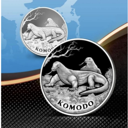 Koin Perak iSilver Komodo Dragon | 1 oz