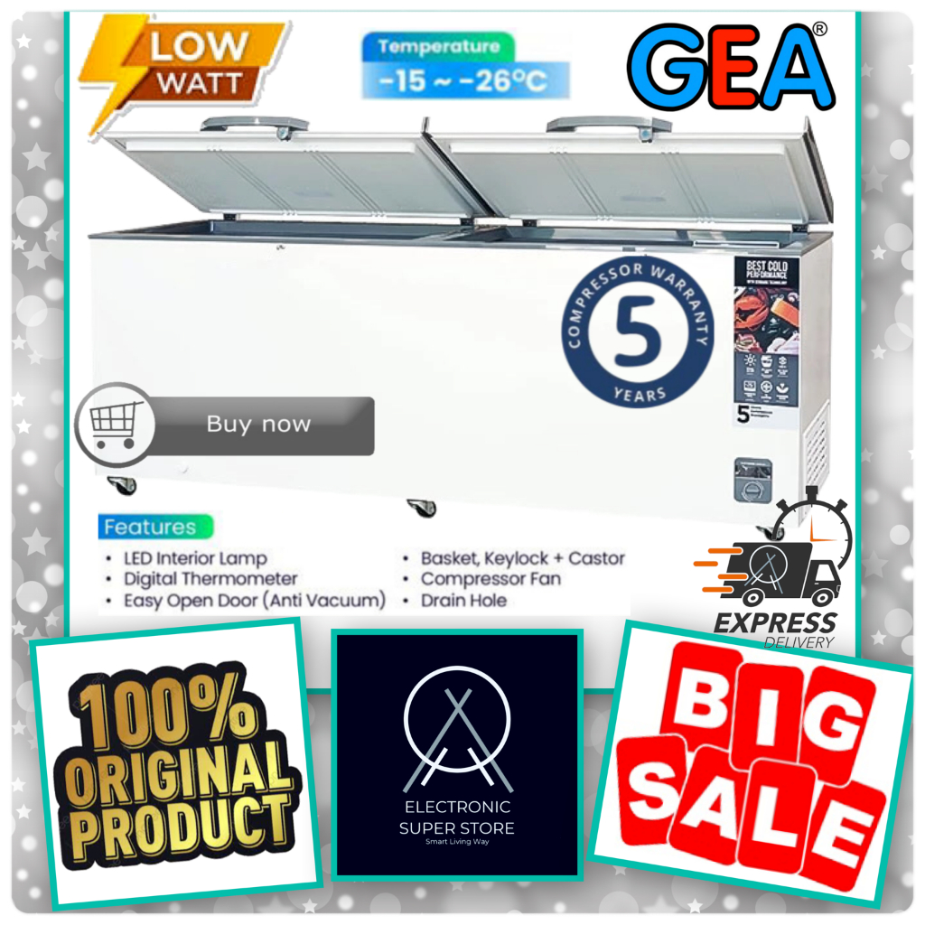 CHEST FREEZER GEA AB750R AB-750-R AB-750R AB 750 R FAST FREEZING SUPER LOW WATT FREEZER BOX GEA 702L