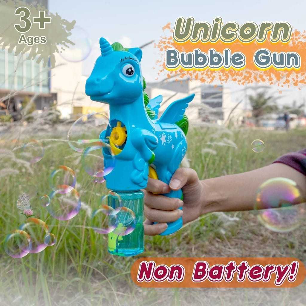 Mainan Bubble Gun Kuda Pony Aneka Warna Unicorn Bubble Gun S-154