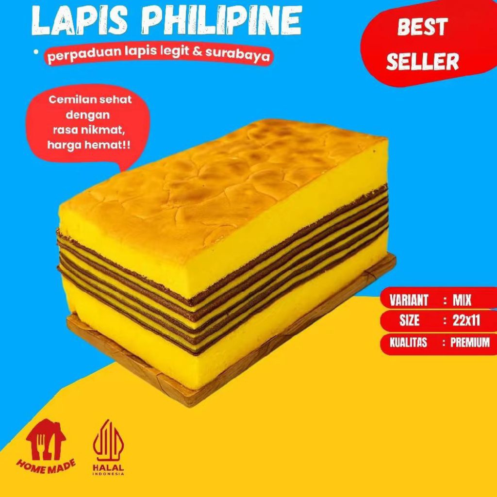 

LAPIS PHILIPINE (PERPADUAN LAPIS LEGIT & LAPIS SURABAYA/MIX) size 11×22