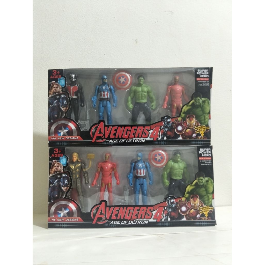 Mainan Avenger Hero isi 4 BX132 Mainan anak laki laki mainan figure avenger set