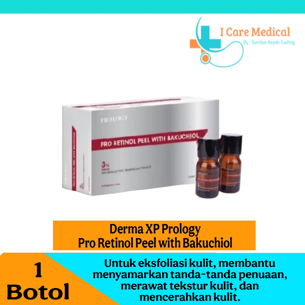 Derma XP - Prology Pro Retinol Peel with Bakuchiol / Botol - Peeling Untuk Mencerahkan Wajah