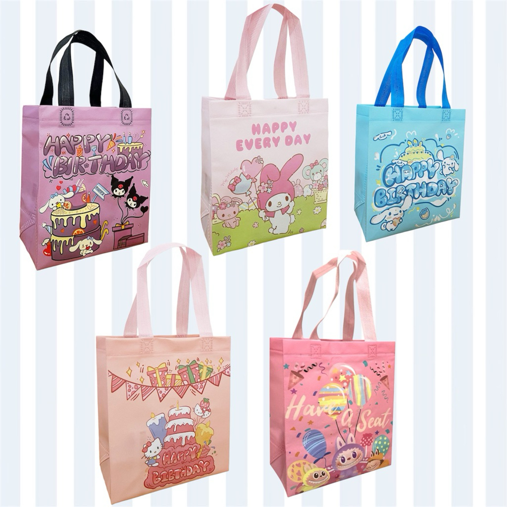 

Tas ultah SANIO | Goodie Bag Ulang Tahun anak | Tas Souvenir | Tas Hampers | Tas Spunbond Laminasi