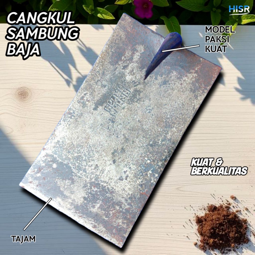 cangkul sambung baja berkualitas tajam dan kuat