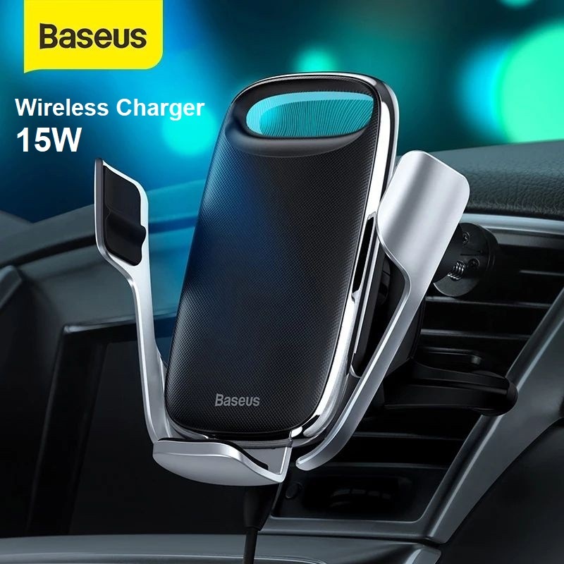 Baseus Original Car Holder Milky Way Electric Bracket Wireless Charger 15W Phone Mount Lobang AC Air