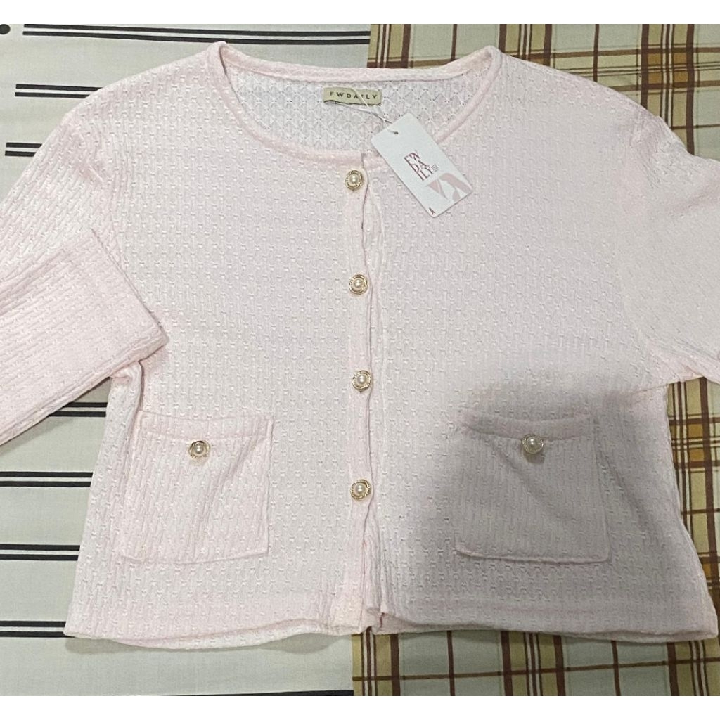 Fwdaily - Lucy Cardigan (Knit Cardy Crop- Cable
Knit-Cardy Wanita Kancing)