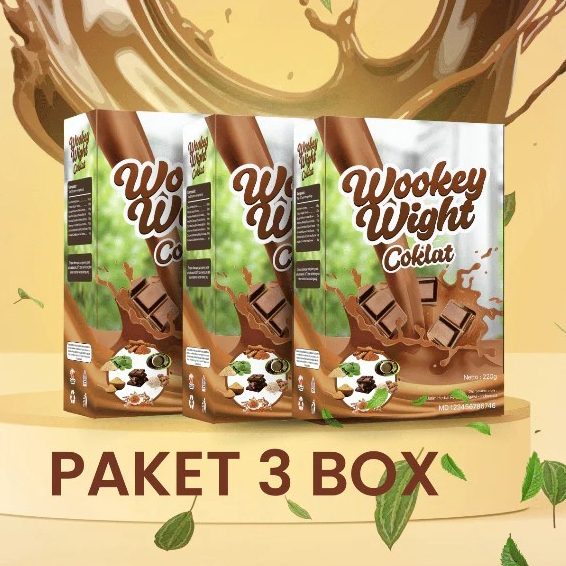 

PAKET HEMAT 3 BOX!!! Wookey Weight Coklat - Susu Penambah Berat Badan Paket 3 Box