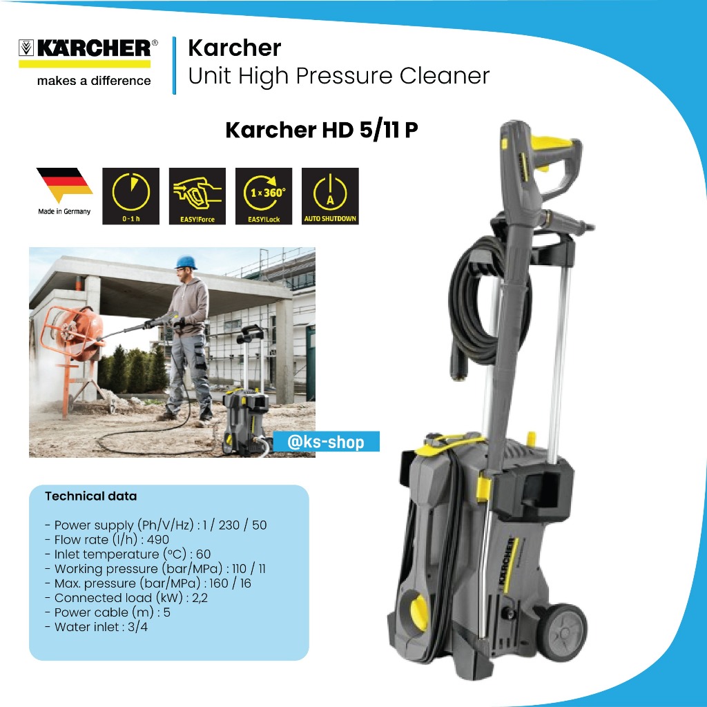 KARCHER High pressure cleaners HD 5/11 P | Karcher HD Pressure Washer