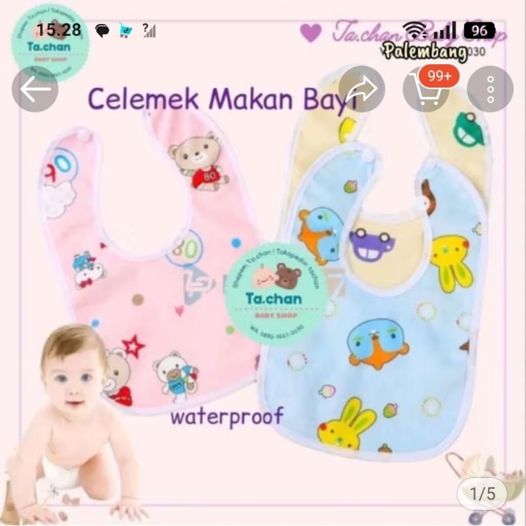 celemek makan bayi/celemek