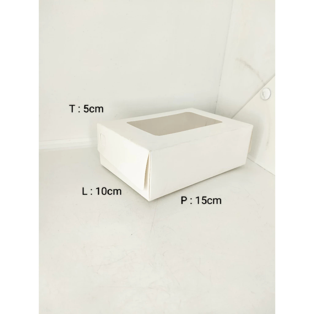 

10 PCS BOX PUTIH MIKA 15X10X5 IVORY LAMINASI 265 GSM