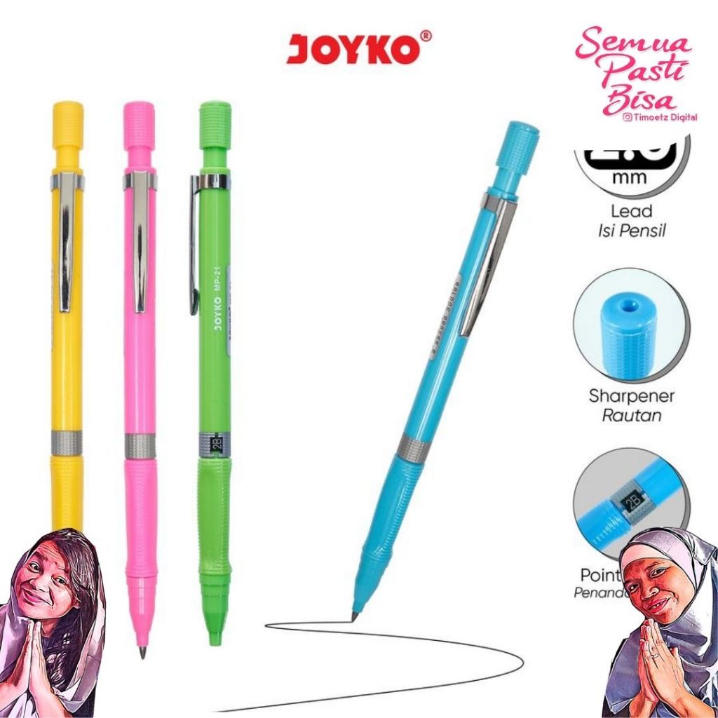 

Pensil Mekanik Joyko 2,0 mm MP-21 - Joyko Mechanical Pencil 2.0mm