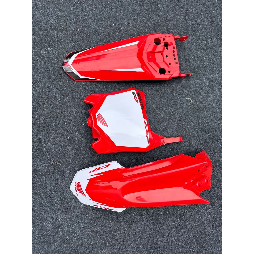 Spakbor depan crf 150 l dan papan nomor crf 150l plus Spakbor belakang crf 150 set spakbor depan bel