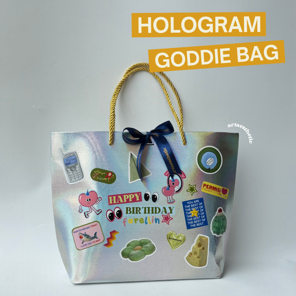 

Hologram Goddie Bag | Birthday Graduation Congratulations Anniversary by artaesthetic