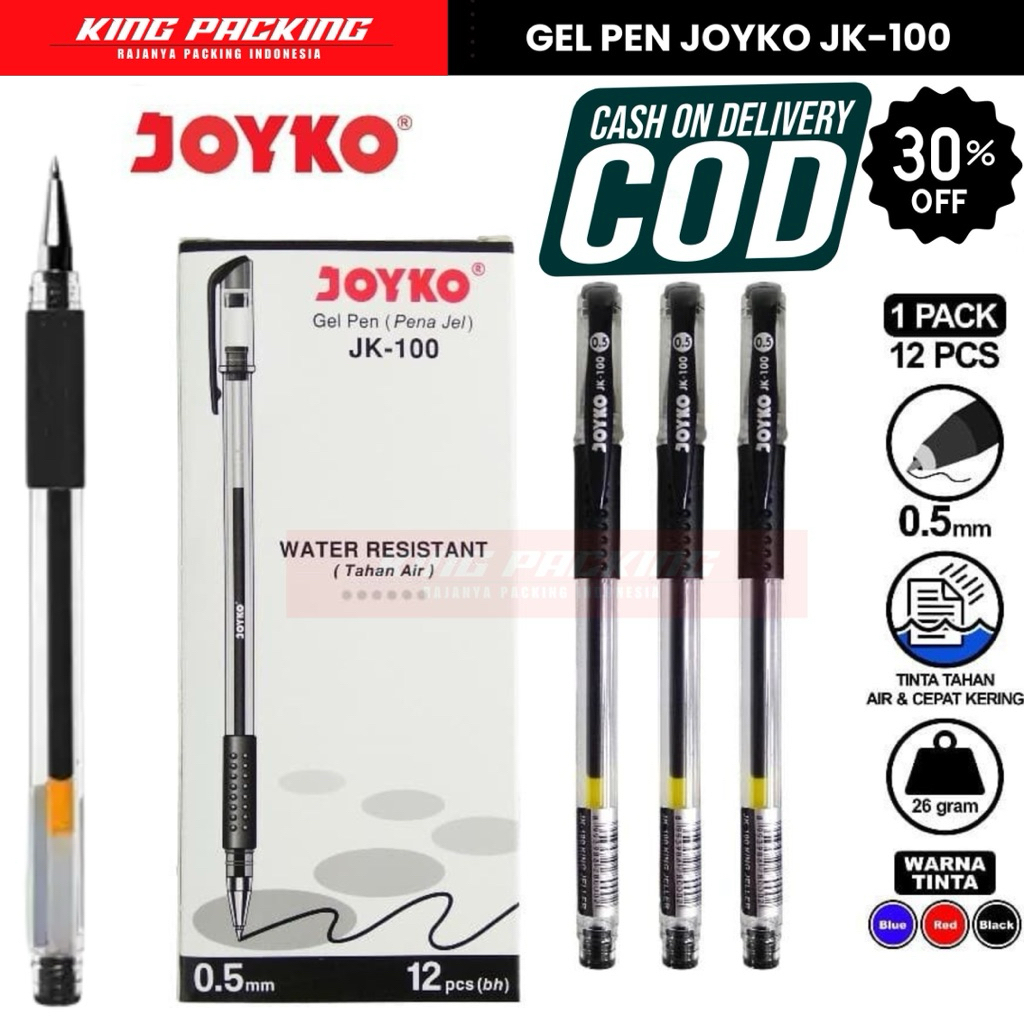 

Pulpen Joyko JK100/JK100NT (1Pack) Gel Pen
