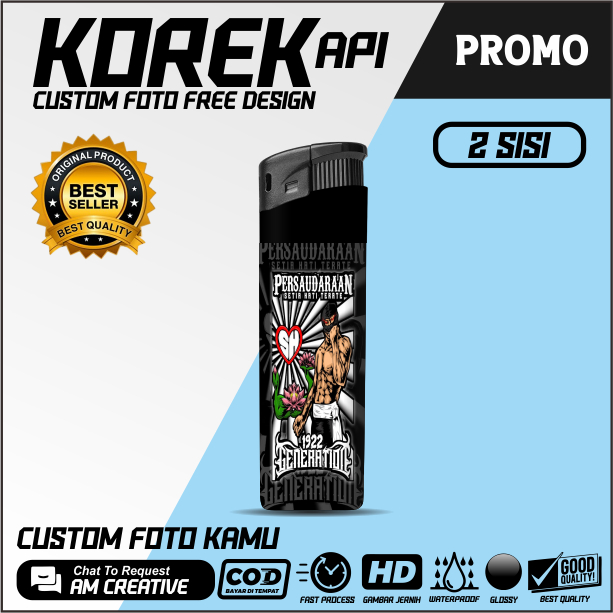Korek Custom PSHT | Bebas Gambar | Korek Cricket Custom