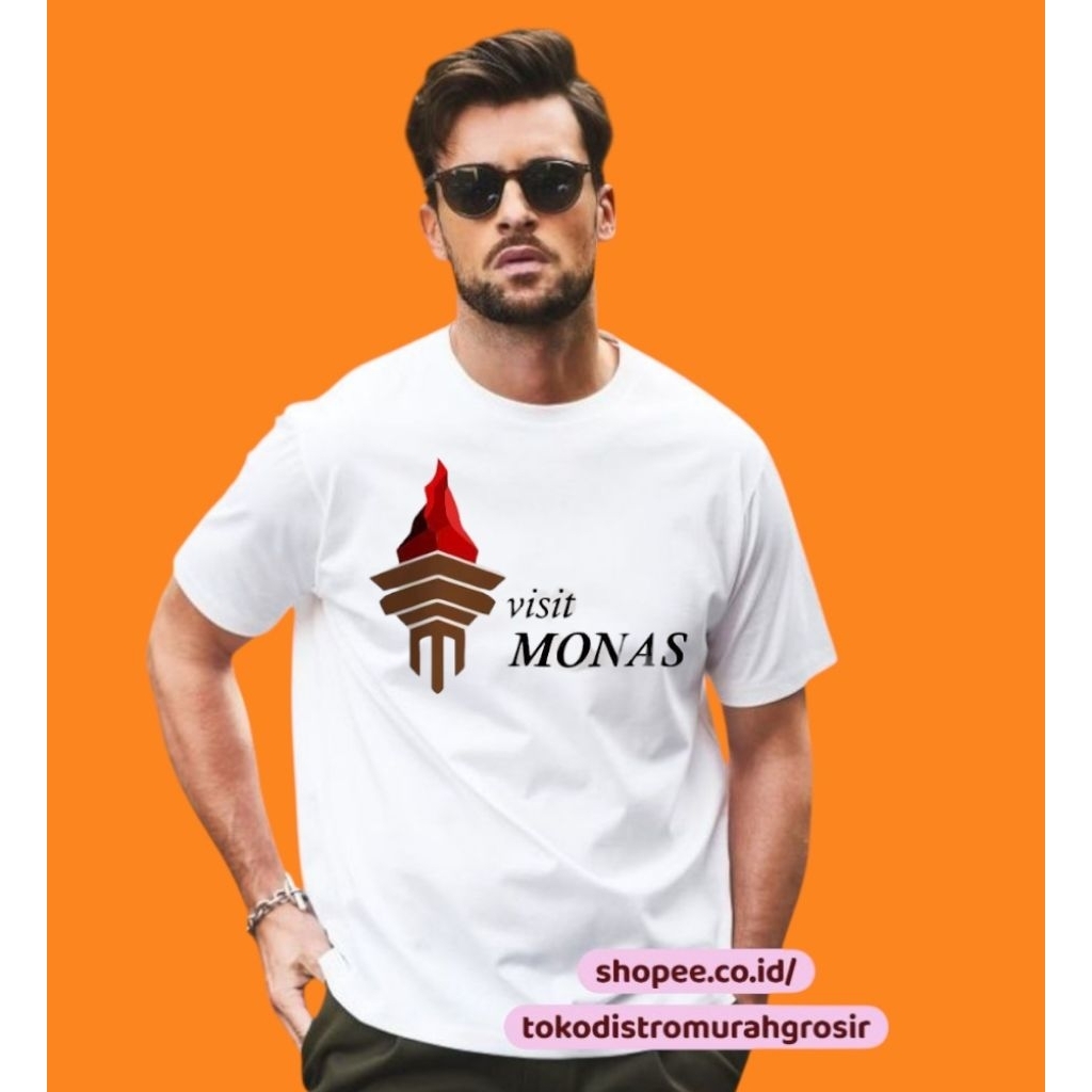 kaos oleh oleh monas VISIT MONAS baju oleh oleh jakarta INDONESIA