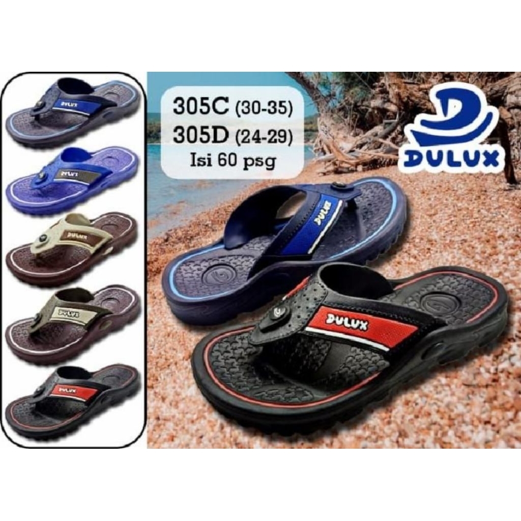 [GROSIR] Sandal Anak Dulux 305 Jepit Tebal Model Sporty – Ukuran 24–35