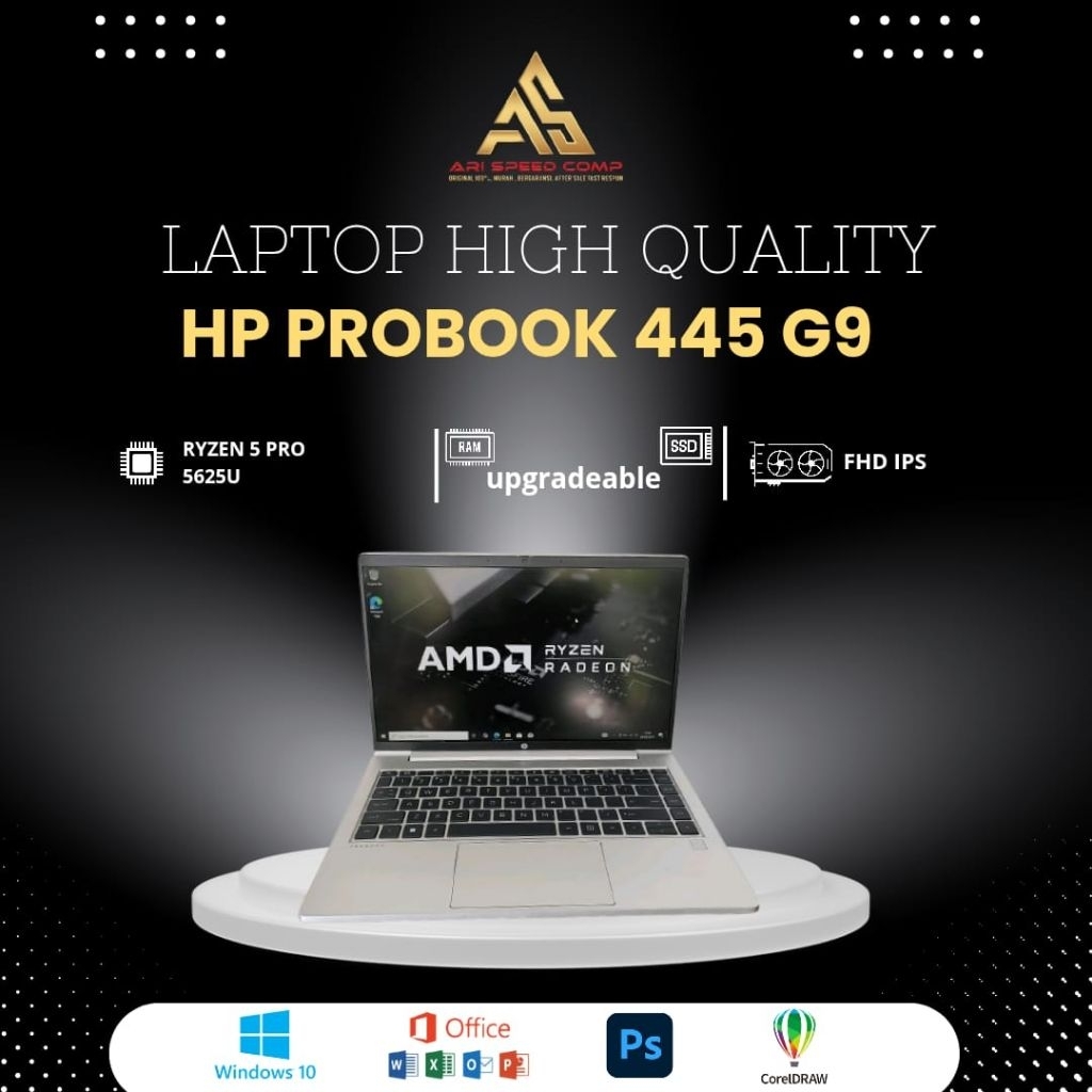 HP PROBOOK 445 G9 AMD RYZEN 5 PRO 5625U/ 16GB RAM/ 1TB SSD/ RADEON VEGA/ BACKLITE
