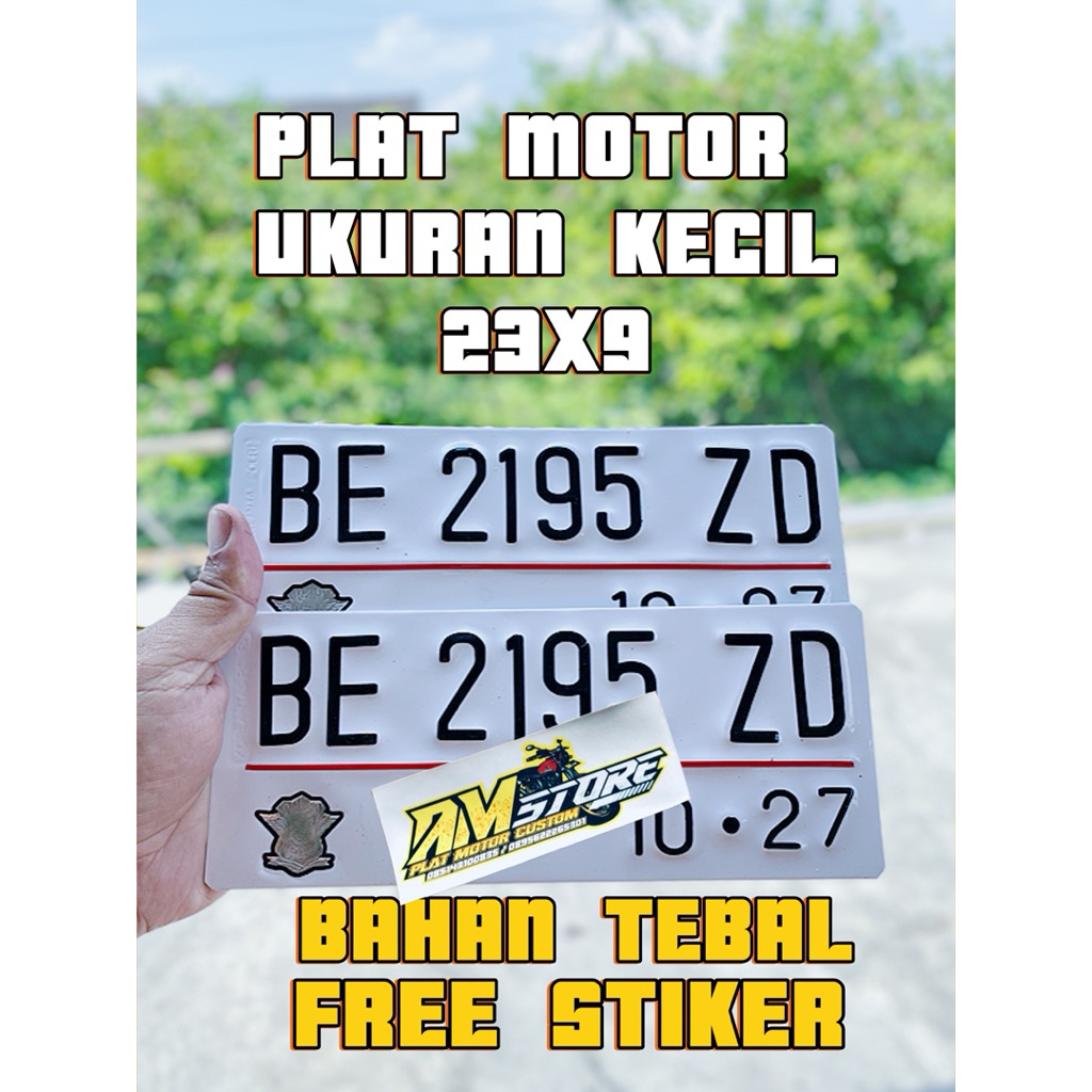 plat motor custom ukuran kecil plat motor baut tanam