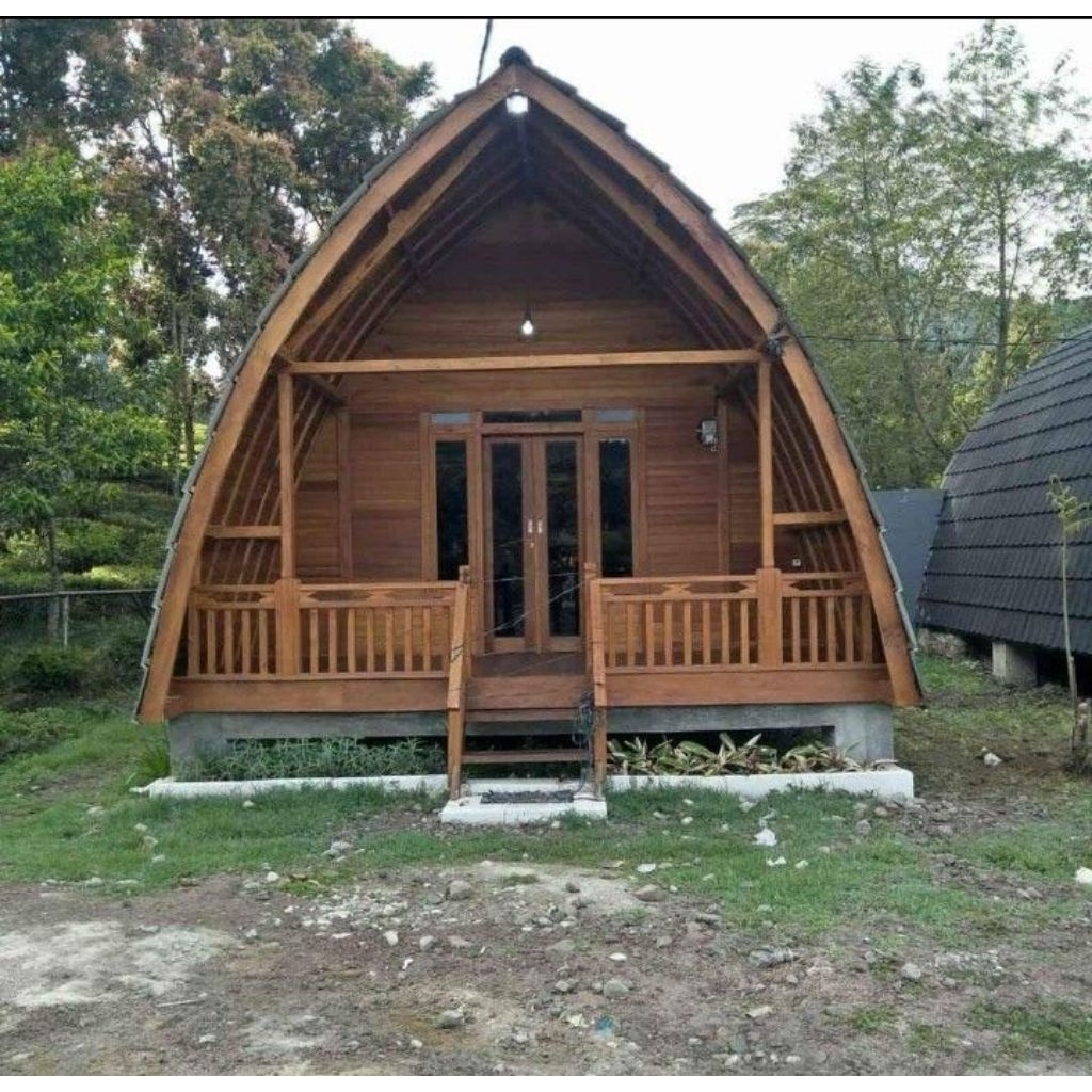 villa lumbung kayu jati,Rumah lumbung minimalis,desain rumah lumbung