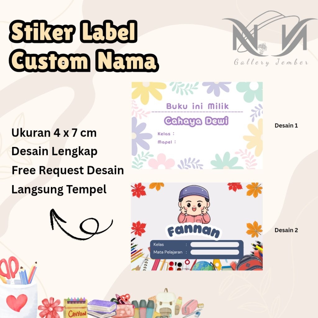 

Stiker Label 20 Pcs Gratis 1 Stiker Buku Pelajaran/Stiker Buku Pelajaran Custom Nama